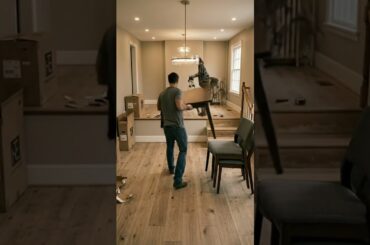 This Split-Level Dining Room Transformation Hits Different… #airenovation #beforeafter #homemakeover