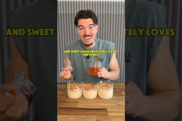 High Protein Apple Cinnamon Overnight Oats 🍎 #breakfast #protein #recipe #cooking