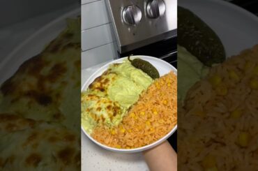 Creamy Green Enchiladas 🤍 #cooking #recipe #easyrecipe #cookwithme