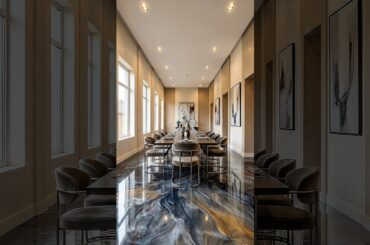 This Dining Hall Transformation Will Blow Your Mind 🤯 (Epoxy Floor Magic) #epoxyfloor #viral #ai