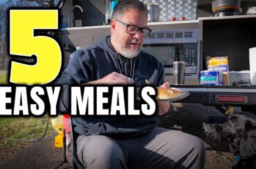 5 EASY Camping Meals We Always Make (Campfire Cooking ASMR)