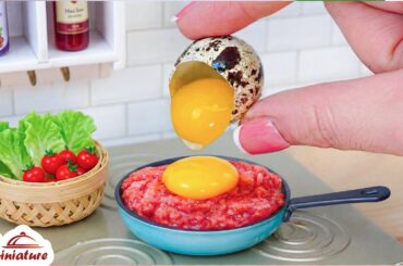 🍅 So Cheesy Mini Beef Stuffed Tomatoes Recipe | ASMR Cooking Mini Food