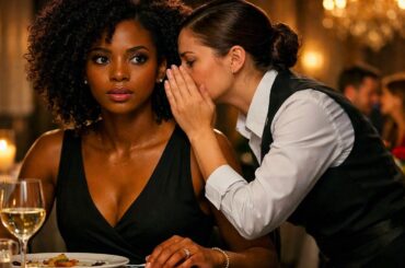 Dining Alone on Her Birthday, a Waitress Whispered: “Keep Eating and Don’t Look Up…”