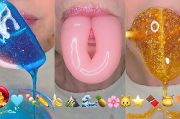ASMR Satisfying Eating Emoji Food Challenge Mukbang Compilation