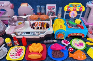 16 Minutes Satisfying with Unboxing Automatic Kitchen BBQ Grill Playset ASMR | Review Toys