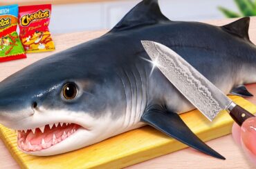 Oh My Shark 🦈✨ How To Make Tiny Japanese Cusine Fried Shark Steak Recipe 🍣 Tina Mini Cooking