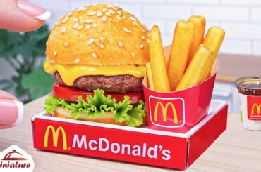 🍔 So Juicy Mini McDonald’s Cheeseburger With Fries Recipe | ASMR Cooking Mini Food