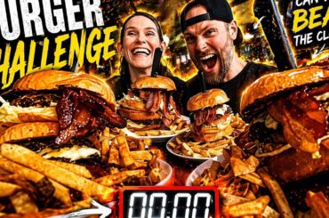 CAN WE BOTH DOUBLE IT!!? ￼ Louie’s !! Massive burger challenge! Mom vs food! Mr Kennedy eats!