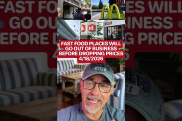 FAST FOOD PLACES WILL GO OUT OF BUSINESS BEFORE DROPPING PRICES