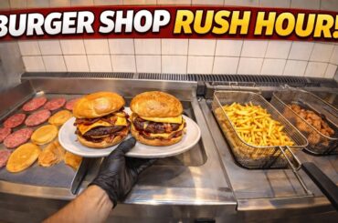 POV: Solo Rush Hour 🍔🔥 Nonstop Burgers & Fries For 1 HOUR
