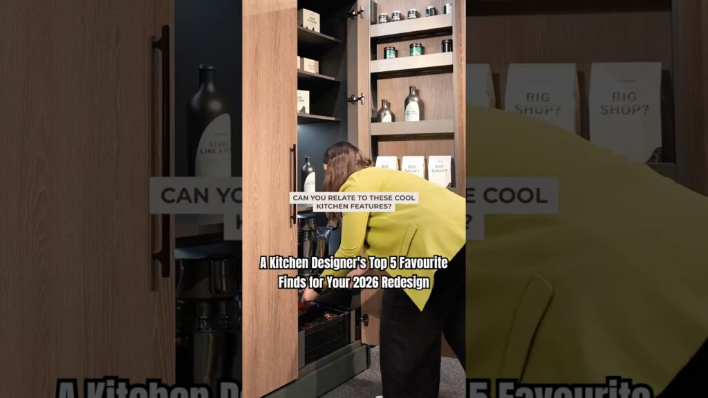 Why You NEED a Pull-Down Chef’s Table! Tired of bending down? Watch this 👀 #kitchenhacks #storage