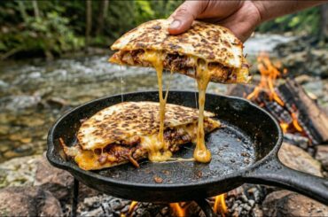 BBQ Chicken Quesadilla Cooked in the Wild