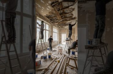 Abandoned Dining Room to Elegant Modern Space | Full Renovation Timelapse#home #reels #shortvideo