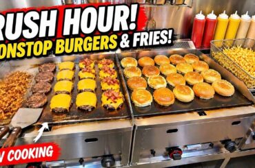 POV: Food Truck Rush Hour 🍟🔥 Nonstop Burgers & Fries