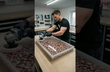 I Turned Pink Pebbles Into a Luxury Epoxy Resin Dining Table ✨