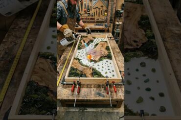 I Built a $15,000 Dining Table From Wood, Moss and Epoxy! 🌿💎