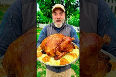 Roast Turkey with Pilaf | Golden & Crispy #food #cooking