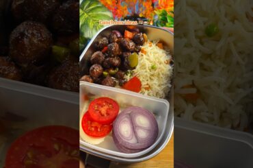 Lunch box ideas💡😋#shorts #lunchboxrecipe #lunchboxideas #lunch #friedrice #chillisoya #food #cooking