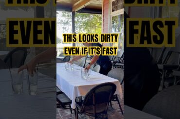 Fast doesn’t mean clean #finedining #strongserver #servertraining