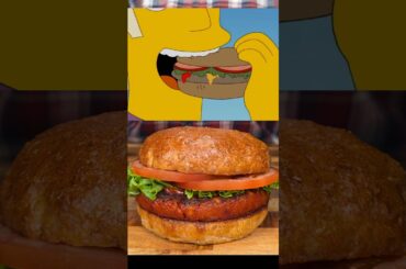 Krusty's Barley Built Burger Brings Big Green Energy!🌾 #shorts #krusty #burger #simpsons