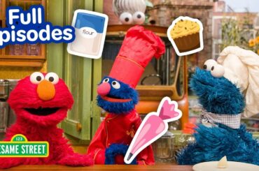 Cooking with Elmo and Cookie Monster!🍰🍕 | FOUR Sesame Street Full Episodes | 90 Minutes