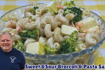 Sweet & Sour Broccoli & Pasta Salad - A Light and Fresh Side Dish to Brighten a Meal!