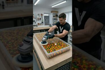 I Turned Skittles Into a Luxury Epoxy Resin Dining Table 🌈✨