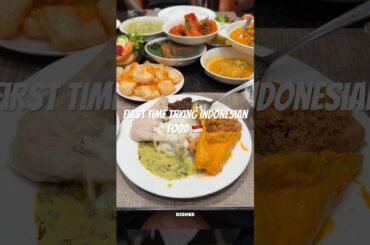 Trying Indonesian Food for the First Time🇮🇩 #explore  #foodshorts #indonesia
