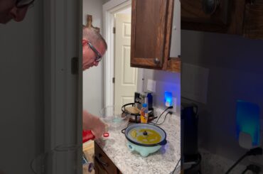 Should he make a channel? 😂 #cookingchannel #husbandwife #cooking #smallyoutuber #popcorn #food