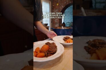 I cooked korean food as a private chef in beverly hills! Kalbi JJIM or braised korean short rib