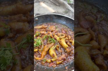 Chicken Skin Curry. #food, #ytshorts, #asmr, #cooking,