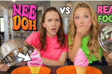 NEEDOH VS REAL FOOD CHALLENGE 😱🍦⁉️