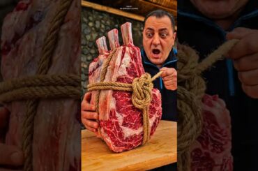 Giant Prime Rib Cooked Low & Slow Until Perfect 🔥 #food #cooking #bbqmeat #asmr