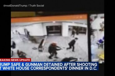 Gunman charges White House Correspondents' Dinner checkpoint with Trump inside