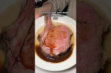 HUGE 22 oz prime rib from Lawry’s! #primerib #food #foodie #fyp #explore