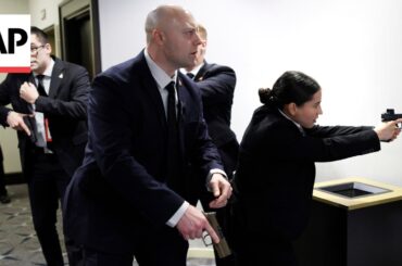 Video shows law enforcement running toward White House Correspondents dinner suspect