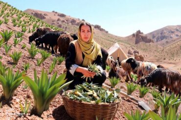 Harvesting Wild Vegetables from the Mountains of Afghanistan | Shepherd Family Cooking Village Food