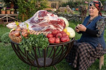 Cabbage Dolma & Shorba from Whole Beef Leg 🌶