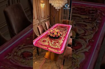 This Glowing Epoxy Table Looks Unreal 🤯🌹 Luxury Dining Table Reveal