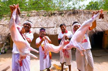 Famous Mutton Curry & Bengali special Katla fish curry cooking for village people | villfood Kitchen