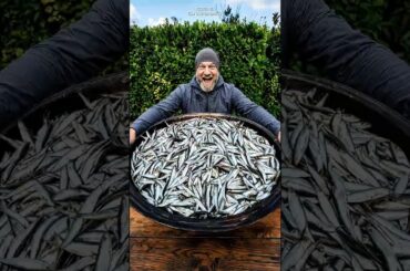 Ice Block to Crispy | Deep Frying Giant Sprats 🔥 #food #cooking #fish #asmr