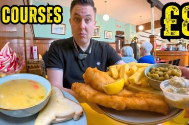 Finding the UK's CHEAPEST Fish & Chip Restaurant: £8 for 3 COURSES!