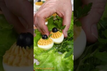 Elegant Easter Appetizers: Two-Way Spring Garden Stuffed Eggs #snack #food #cooking #appetizer