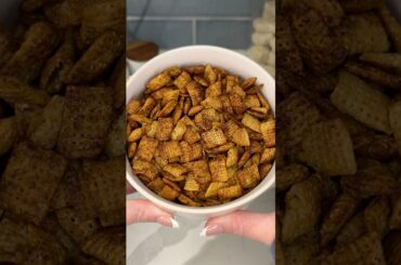 viral air fryer chex mix recipe 😋#recipe #shorts #airfryer #cooking #snacks #food #easyrecipe