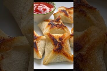 Bread Puff Recipe ♥️ #recipe #food #viral #cooking #youtubeshorts #bread #snacks #easyrecipe