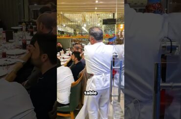 The Most Creative Waiter Move Ever #shorts #restaurant #genius