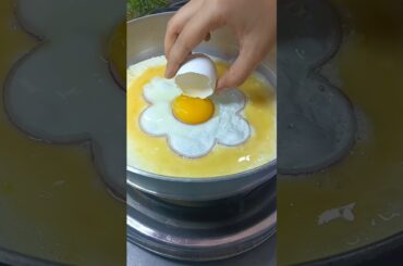 Egg Flower Omlette🍳 #recipe #cooking #egg #shorts #viral