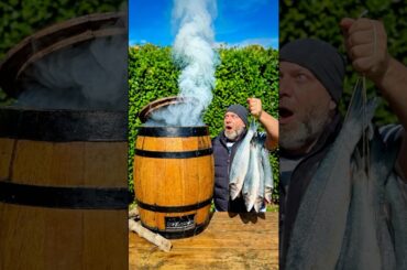 Smoked Fish In Barrel | Juicy & Flavorful #food #cooking #fish