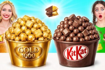 Real Food vs Chocolate Food Challenge Rich vs Broke | Fantastic Kitchen Battle by Multi DO Challenge