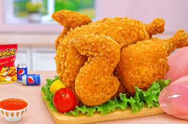 Tiny Real Minecraft Chicken 😍 How To Make Crispy Lava Chicken Recipe 🍗 Tina Mini Cooking